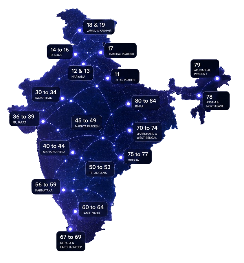 India PIN-code coverage map